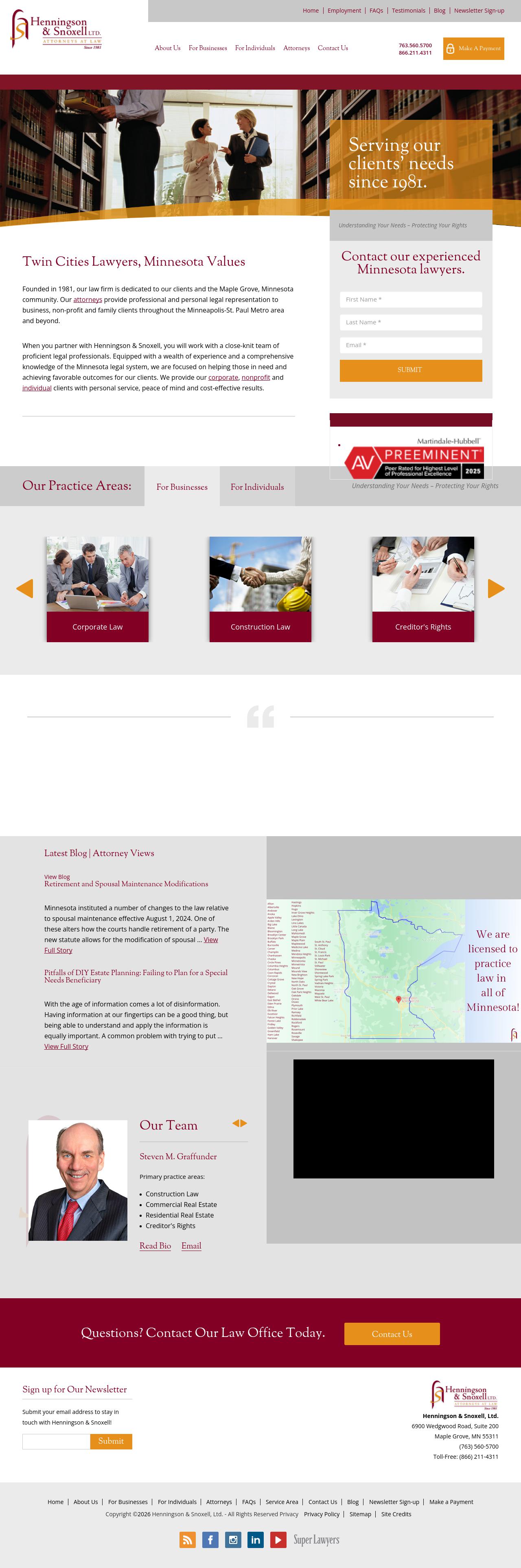 Henningson & Snoxell - Maple Grove MN Lawyers