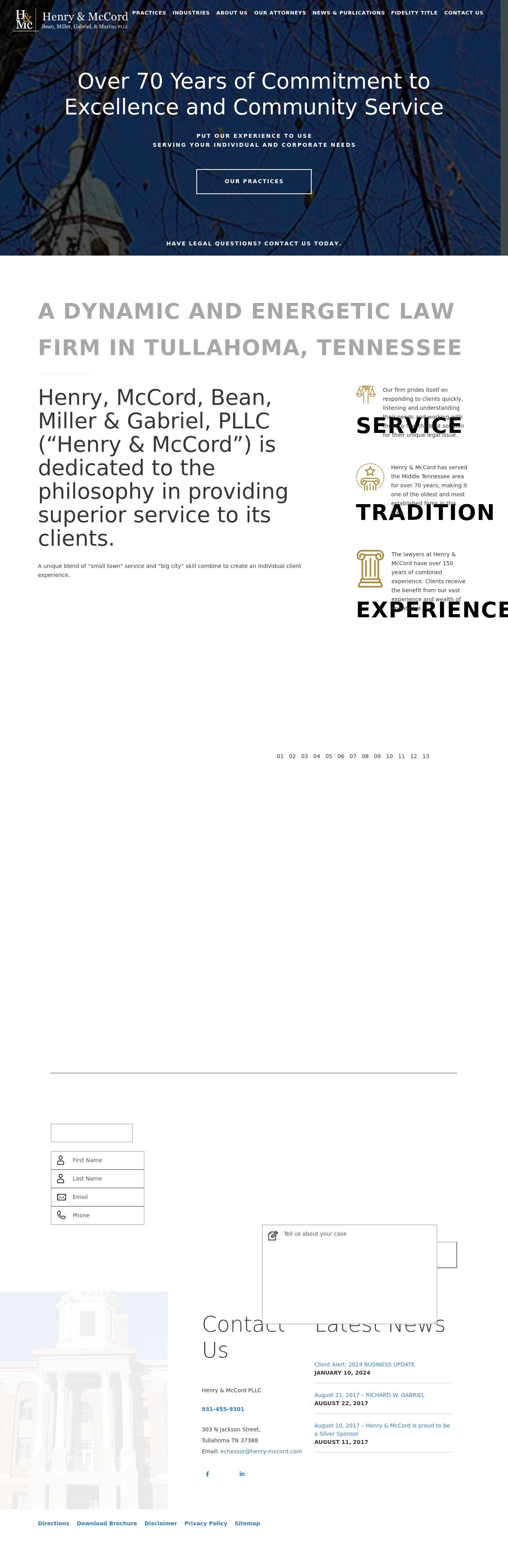 Henry, McCord, Bean, Miller, Gabriel & LaBar, P.L.L.C. - Tullahoma TN Lawyers