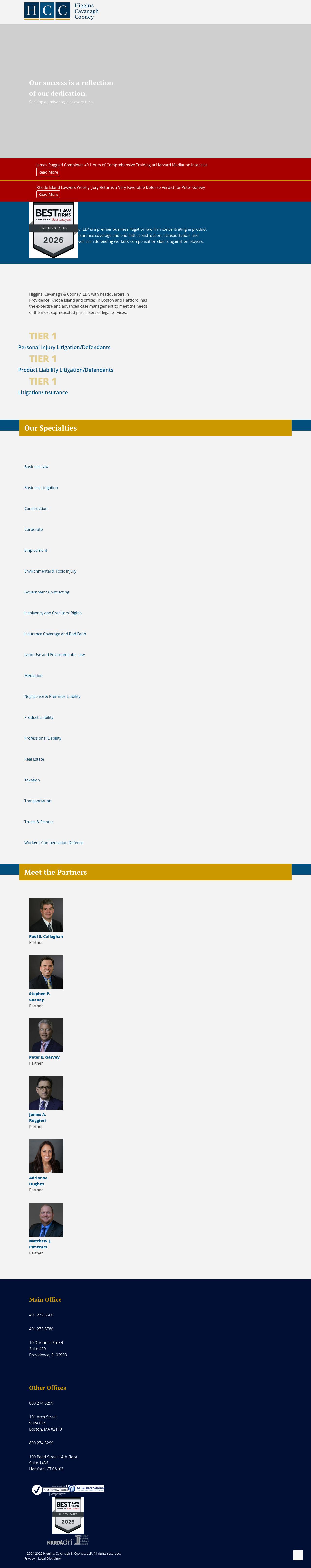Higgins, Cavanagh & Cooney, LLP - Providence RI Lawyers