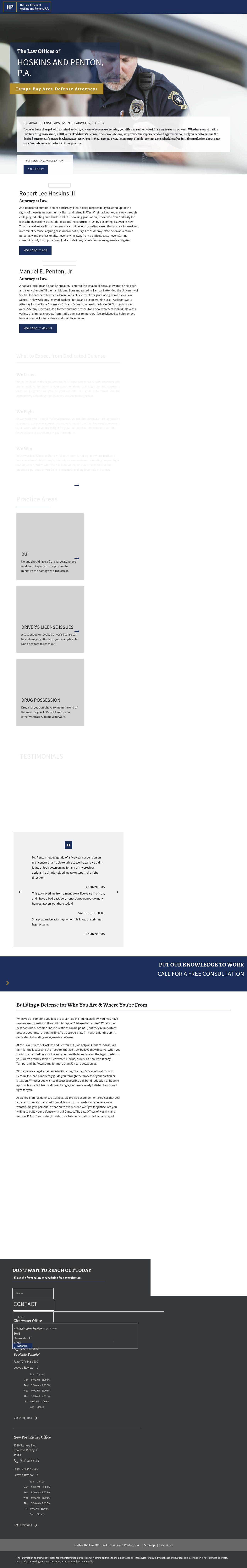 Hoskins & Penton, P.A. - New Port Richey FL Lawyers