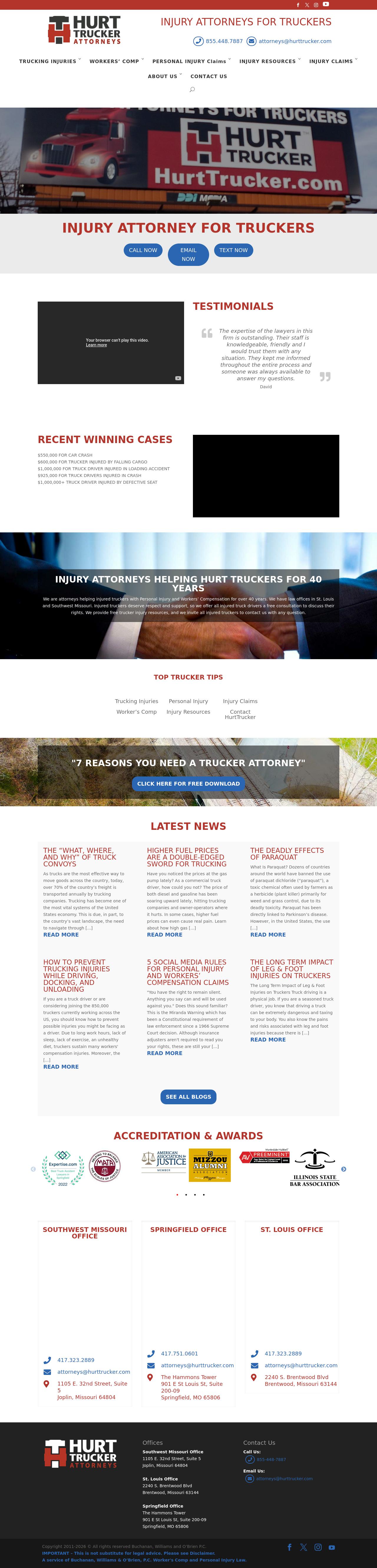 Hurt Trucker Attorneys - Joplin MO Lawyers