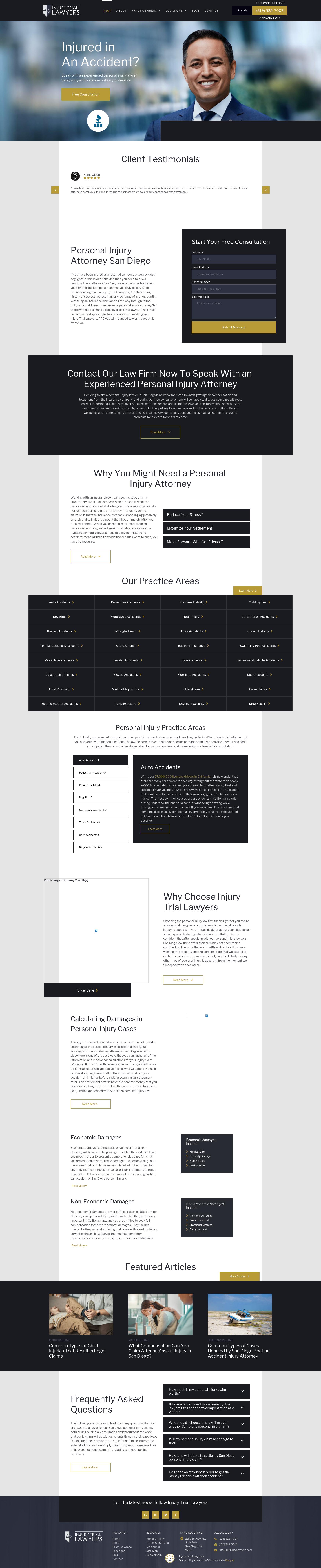 Injury Trial Lawyers - San Diego CA Lawyers