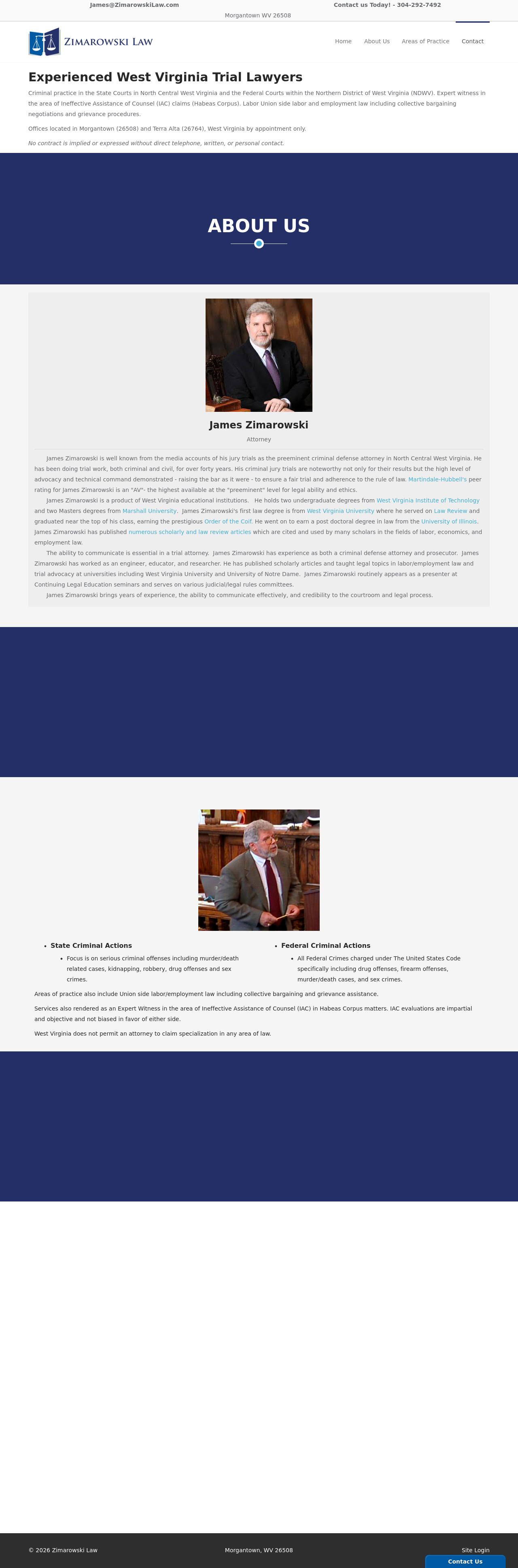 James B. Zimarowski Law Offices - Morgantown WV Lawyers