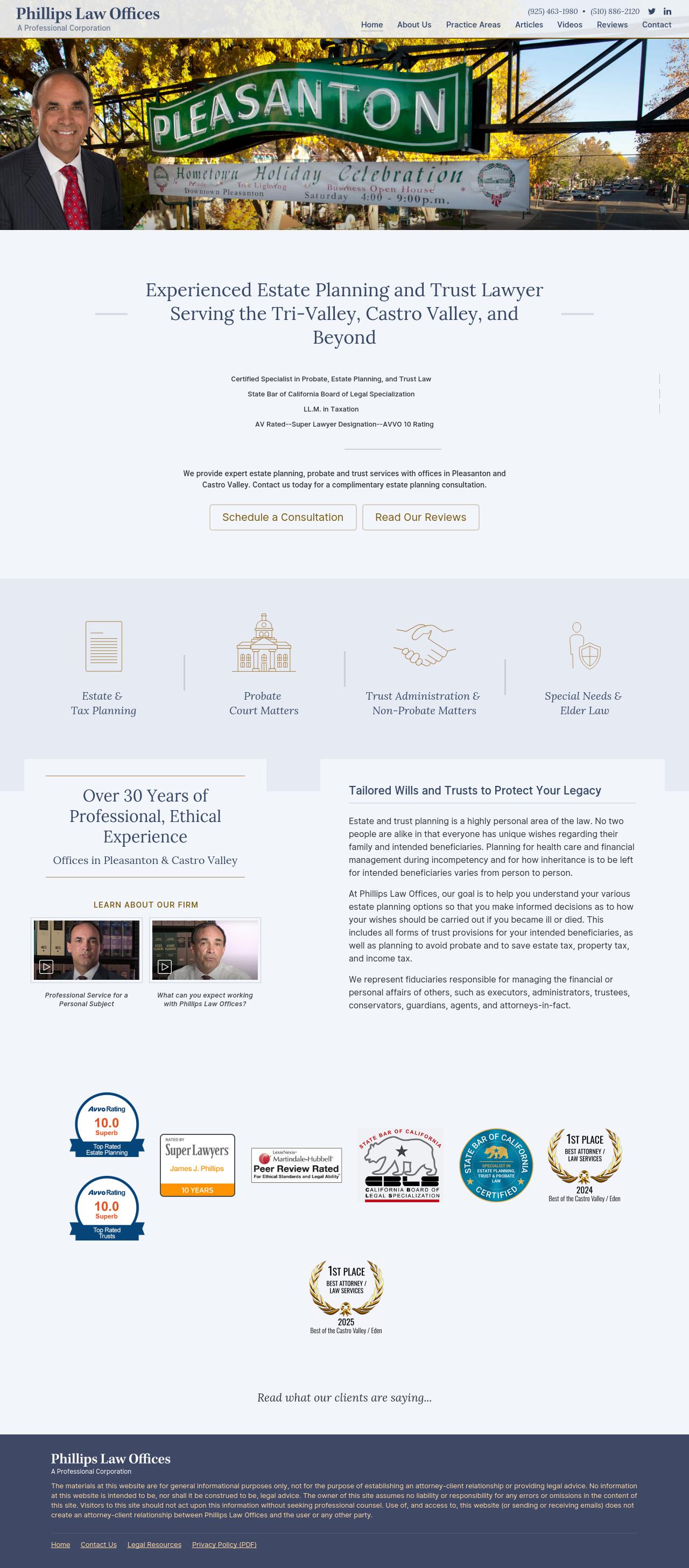 James J. Phillips - Hayward CA Lawyers