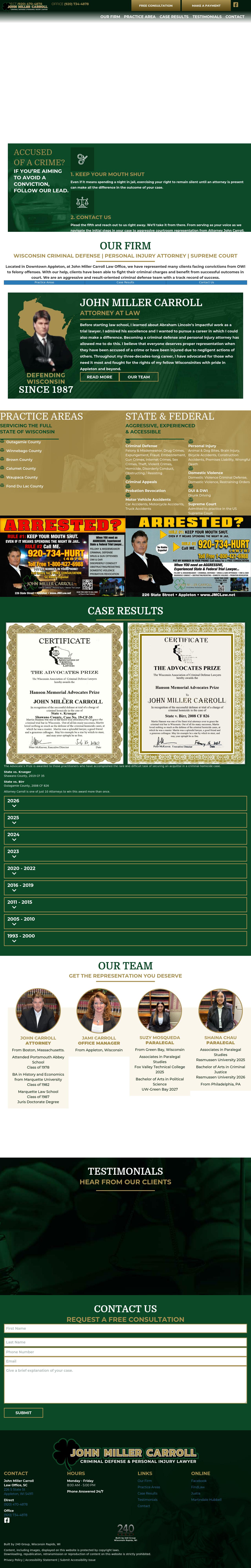 John M. Carroll - Appleton WI Lawyers