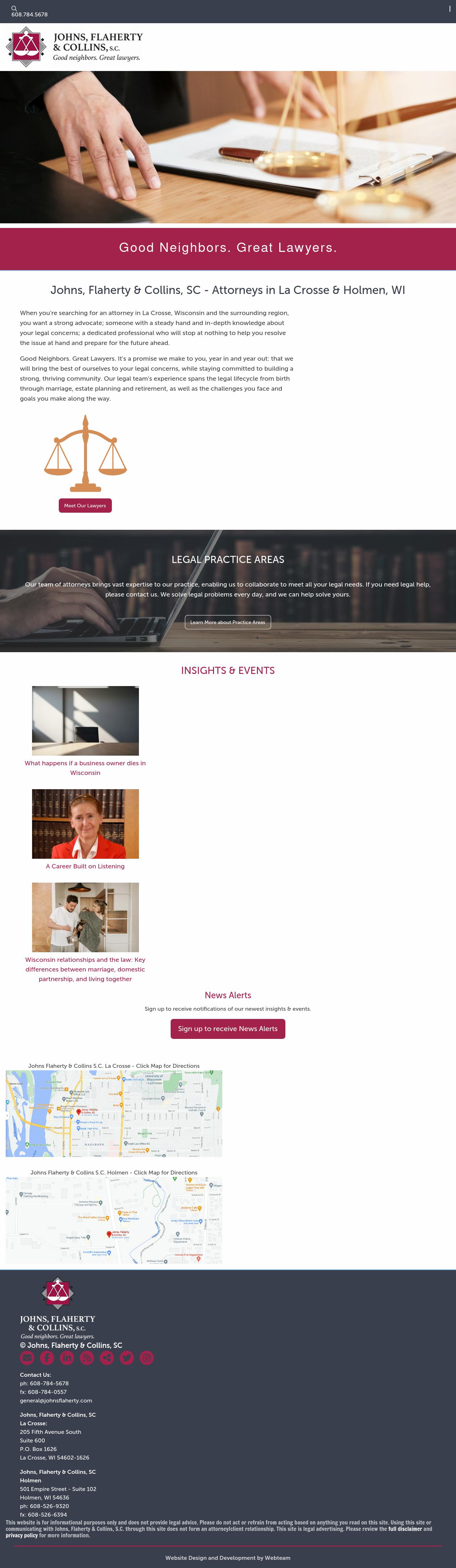 Johns, Flaherty & Collins, SC - La Crosse WI Lawyers