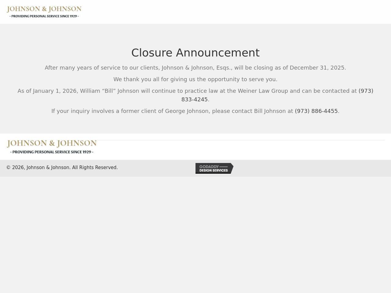 Johnson & Johnson - Dover NJ Lawyers