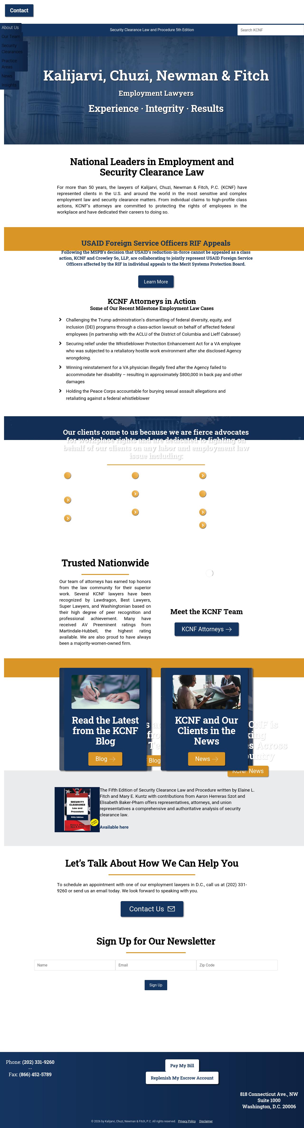 Kalijarvi, Chuzi, Newman & Fitch, P.C. - Washington DC Lawyers