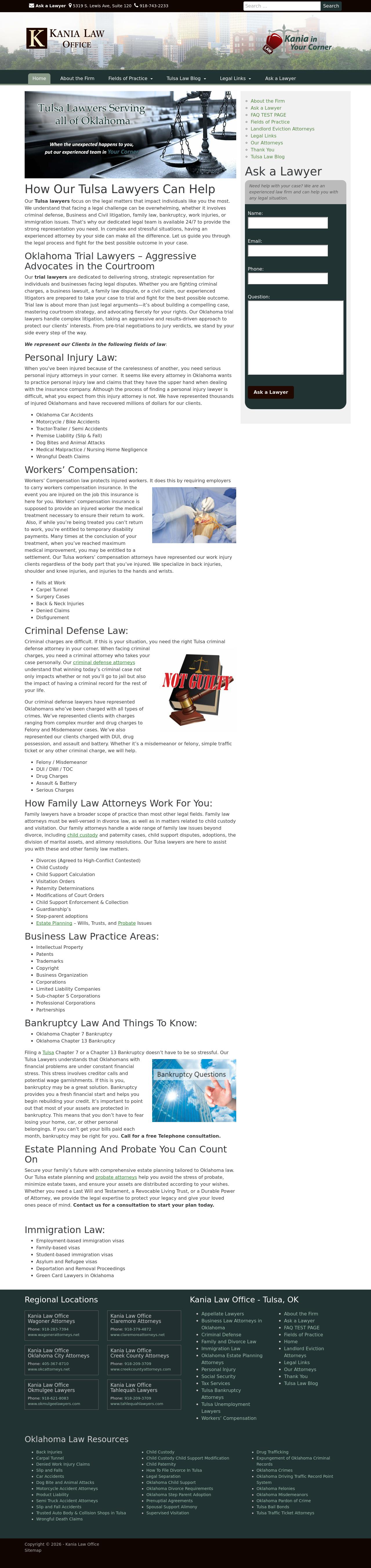 Kania Law Office: Tulsa Oklahoma Lawyers - Tulsa OK Lawyers