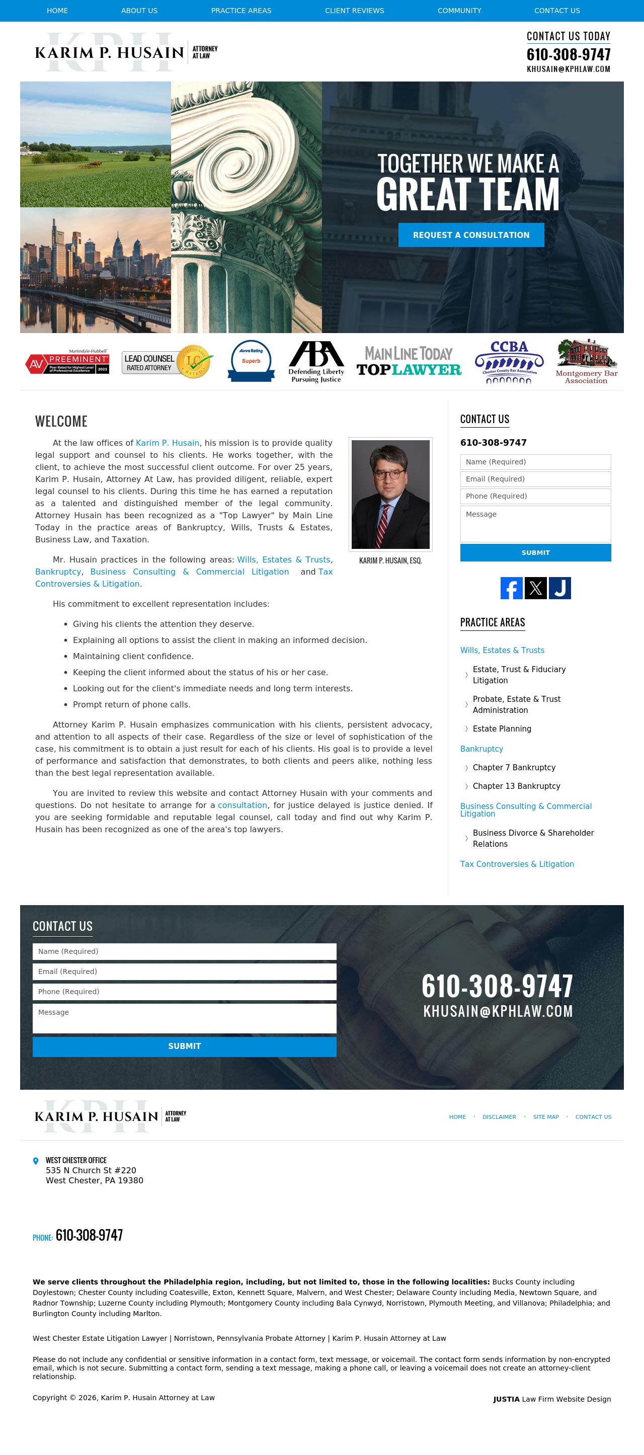 Karim P. Husain, Attorney at Law - Radnor PA Lawyers