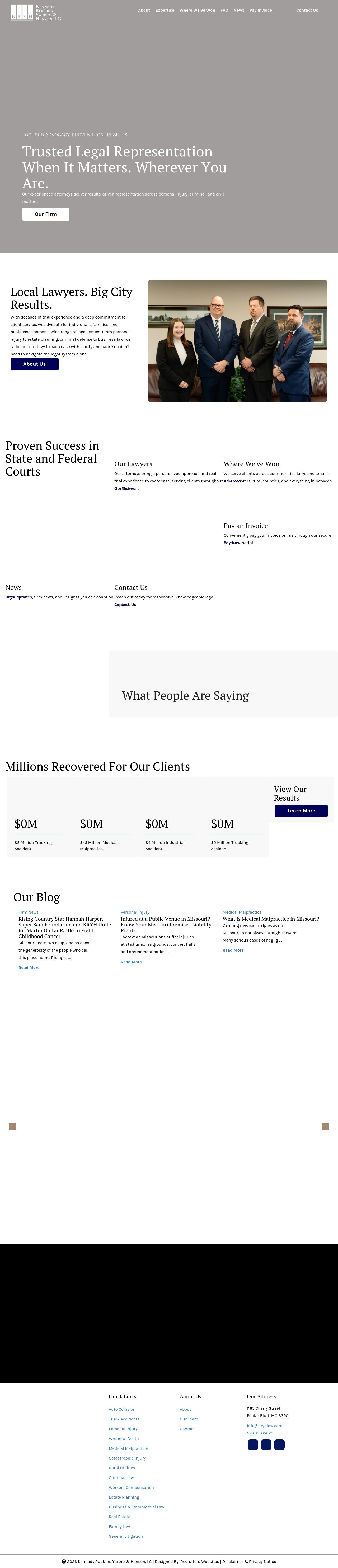 Kennedy, Kennedy, Robbins & Yarbro, LC - Poplar Bluff MO Lawyers