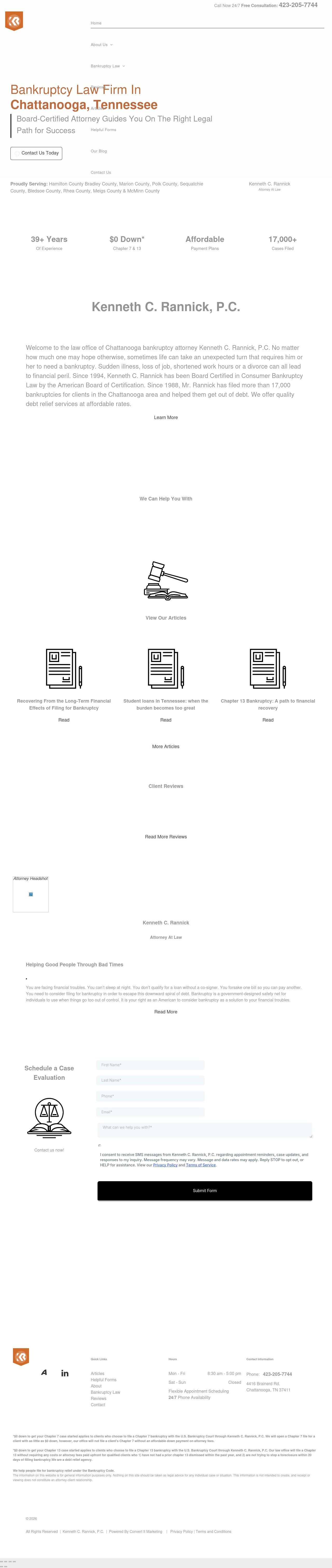 Kenneth C. Rannick, P.C. - Chattanooga TN Lawyers