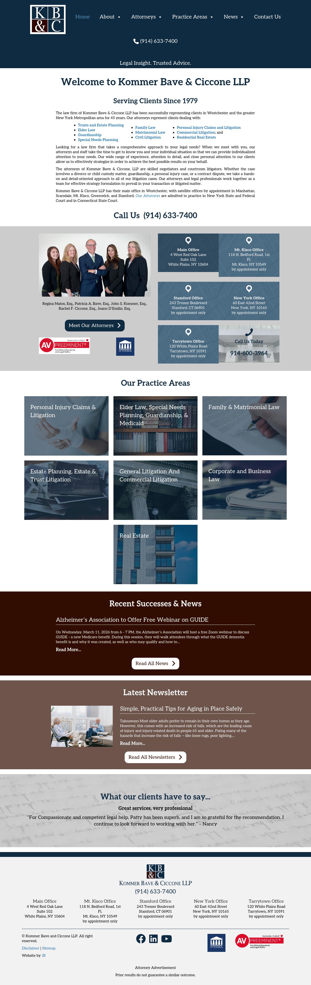 Kommer Bave & Ollman LLP - New Rochelle NY Lawyers