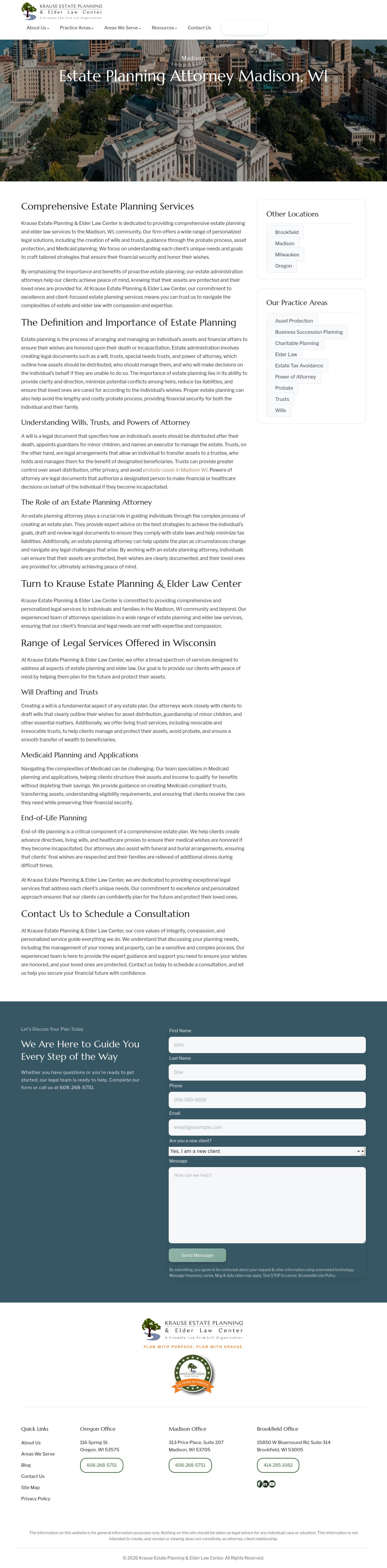 Krause Estate Planning & Elder Law Center - Madison WI Lawyers