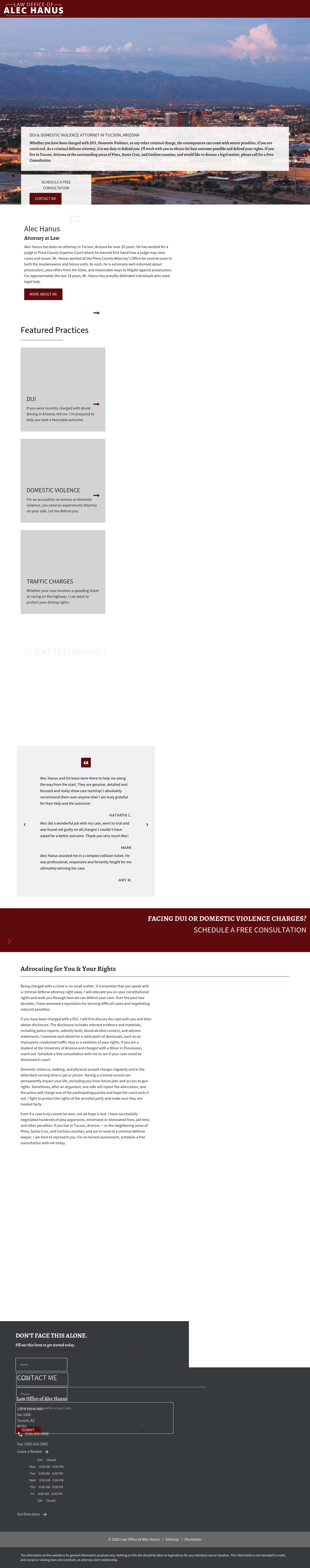 Law Office of Alec Hanus - Tucson AZ Lawyers