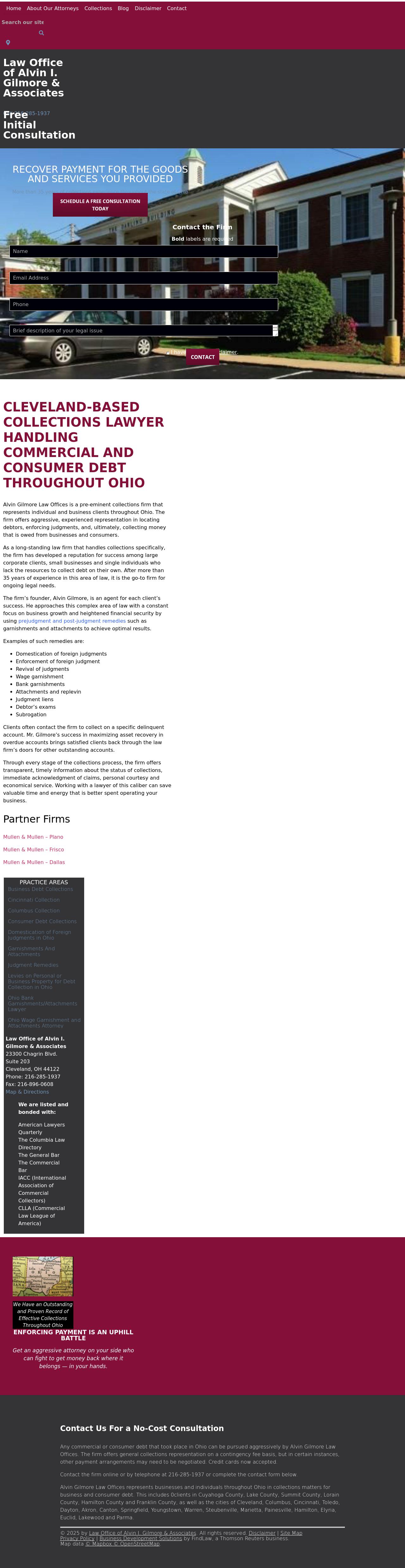 Law Office of Alvin I. Gilmore  & Associates - Cleveland OH Lawyers