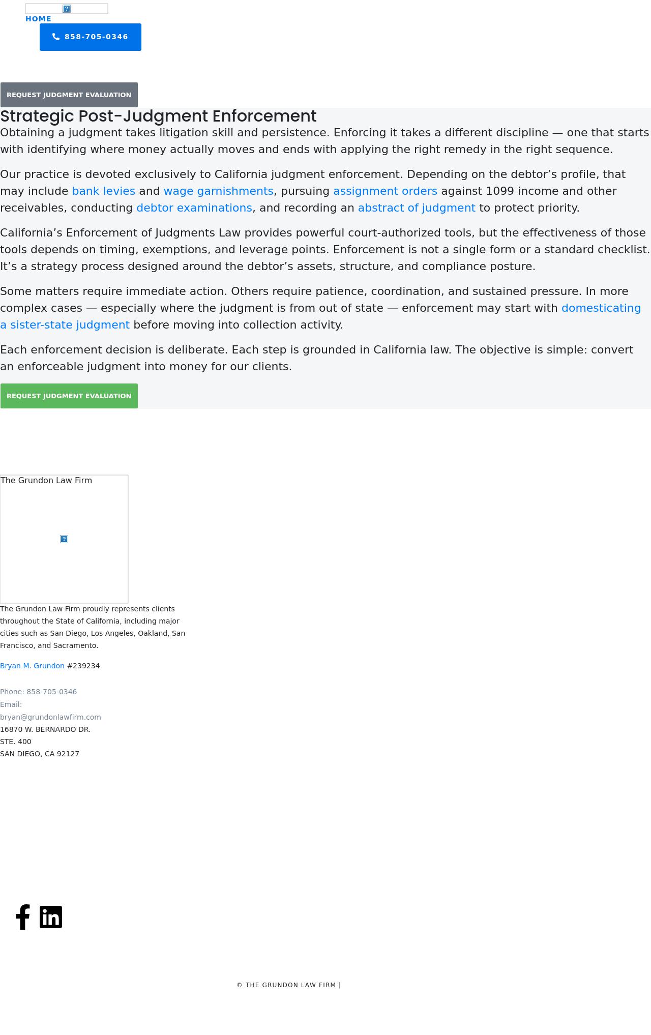 Law Office of Bryan M. Grundon - San Diego CA Lawyers