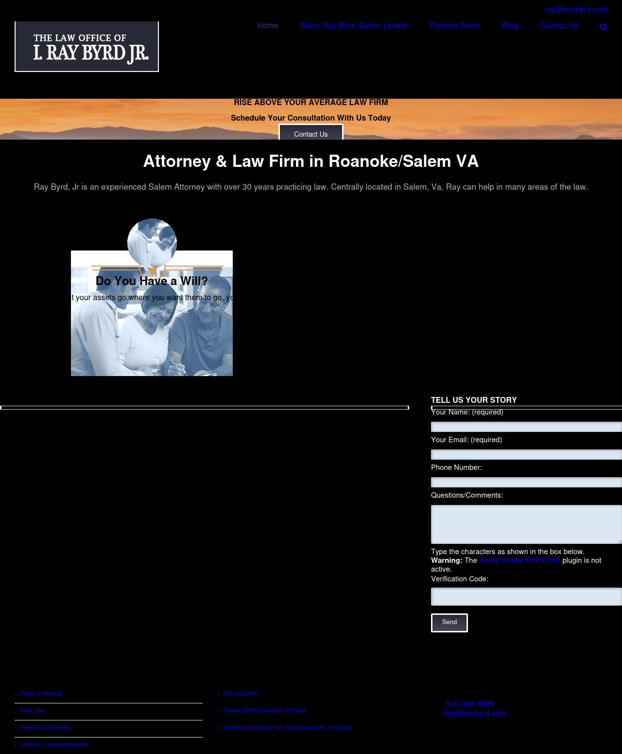 Law Office of I. Ray Byrd, Jr., P.C. - Salem VA Lawyers