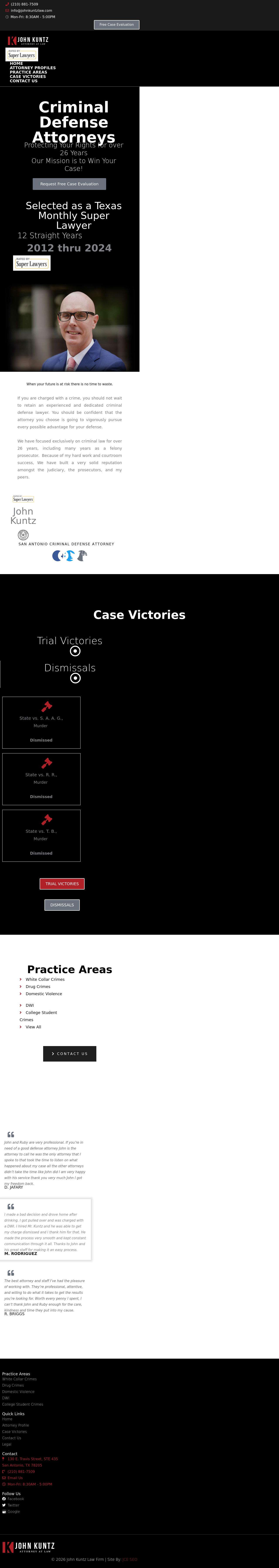 Law Office of John Kuntz - San Antonio TX Lawyers