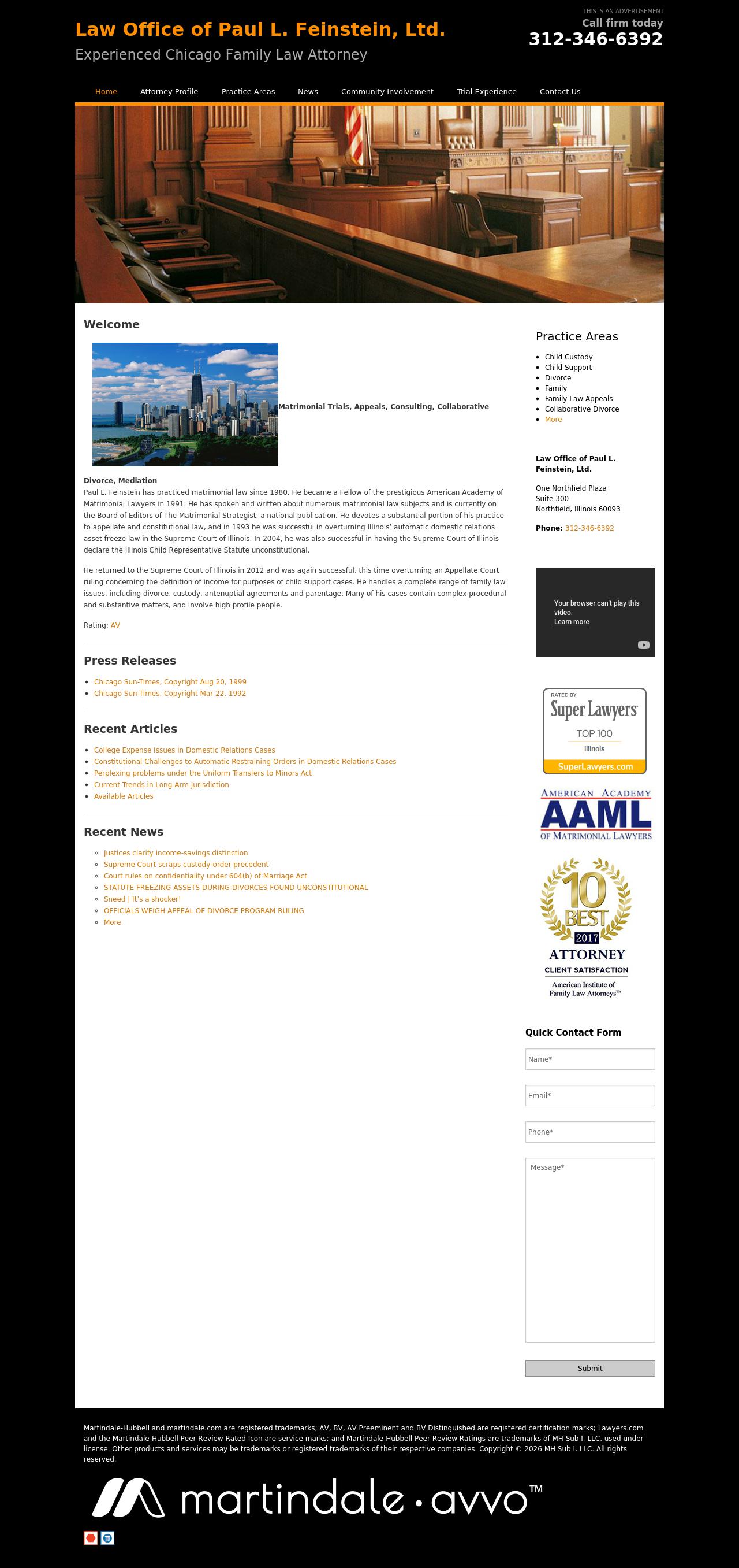 Law Office of Paul L. Feinstein, Ltd. - Chicago IL Lawyers