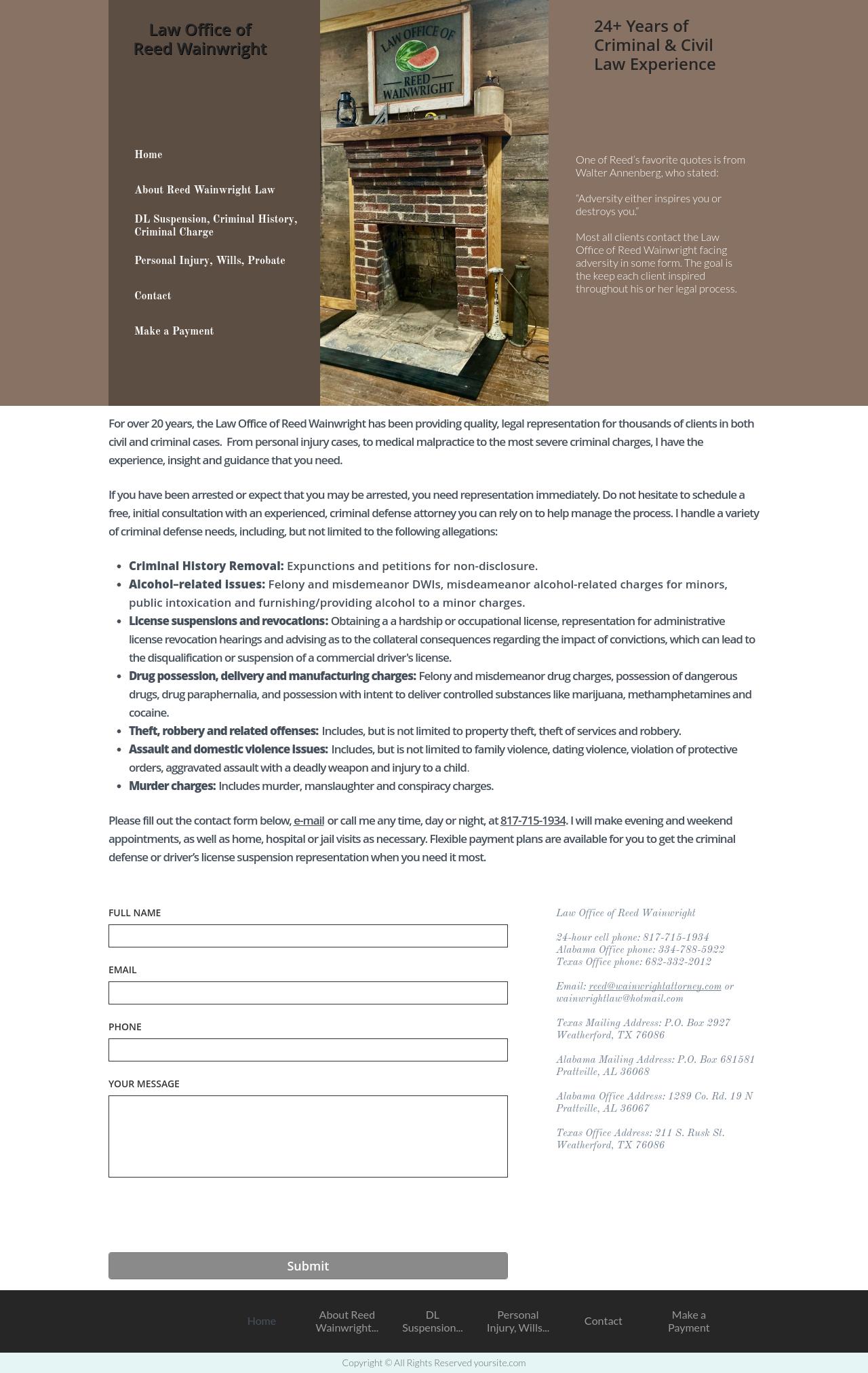 Law Office of Reed Wainwright - Weatherford TX Lawyers