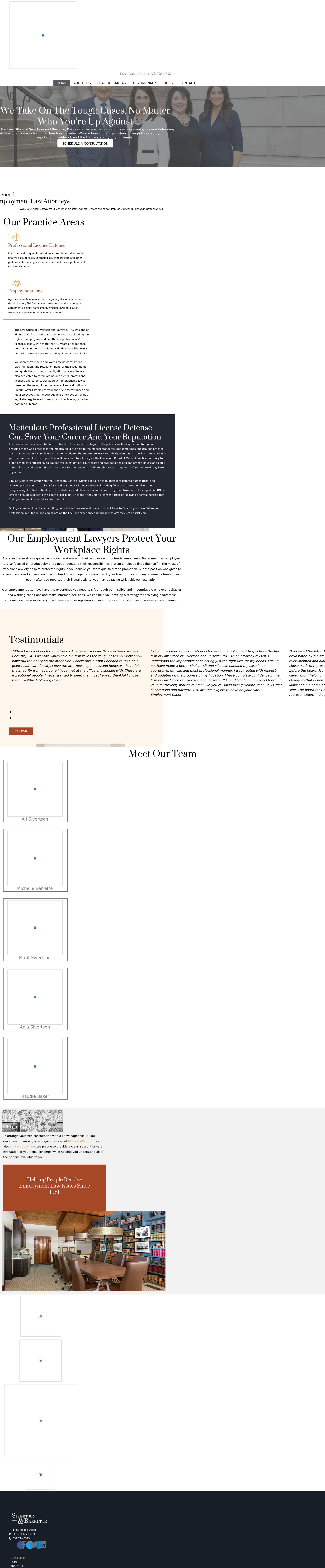 Law Office of Sivertson and Barrette, P.A. - Saint Paul MN Lawyers