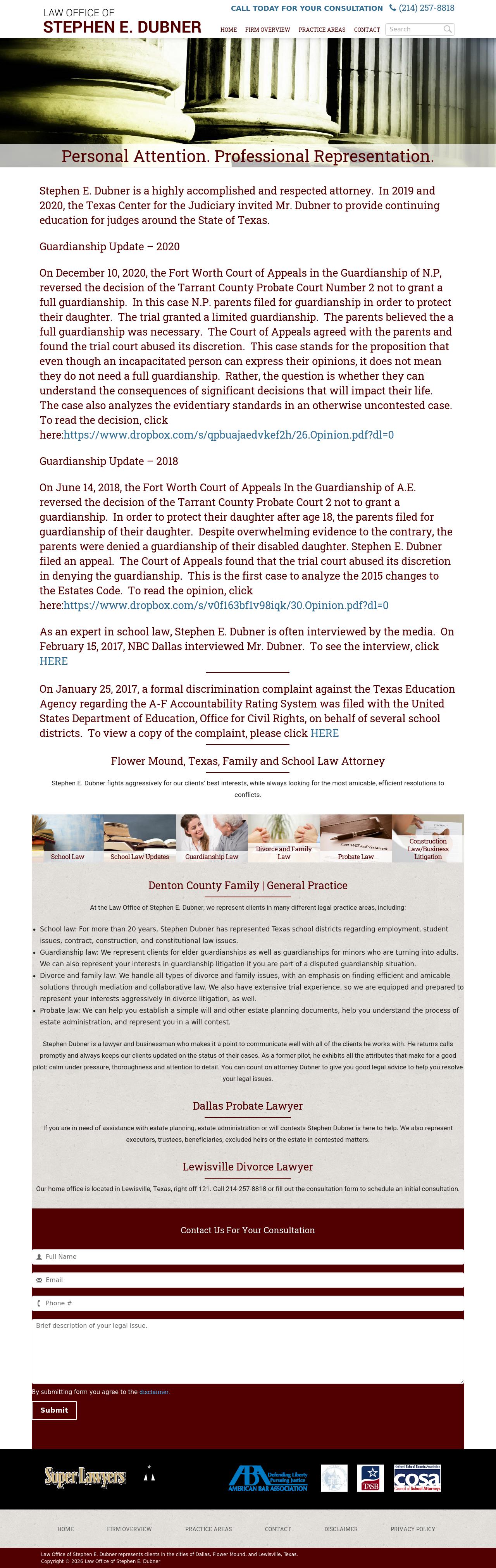 Law Office of Stephen E. Dubner - Flower Mound TX Lawyers