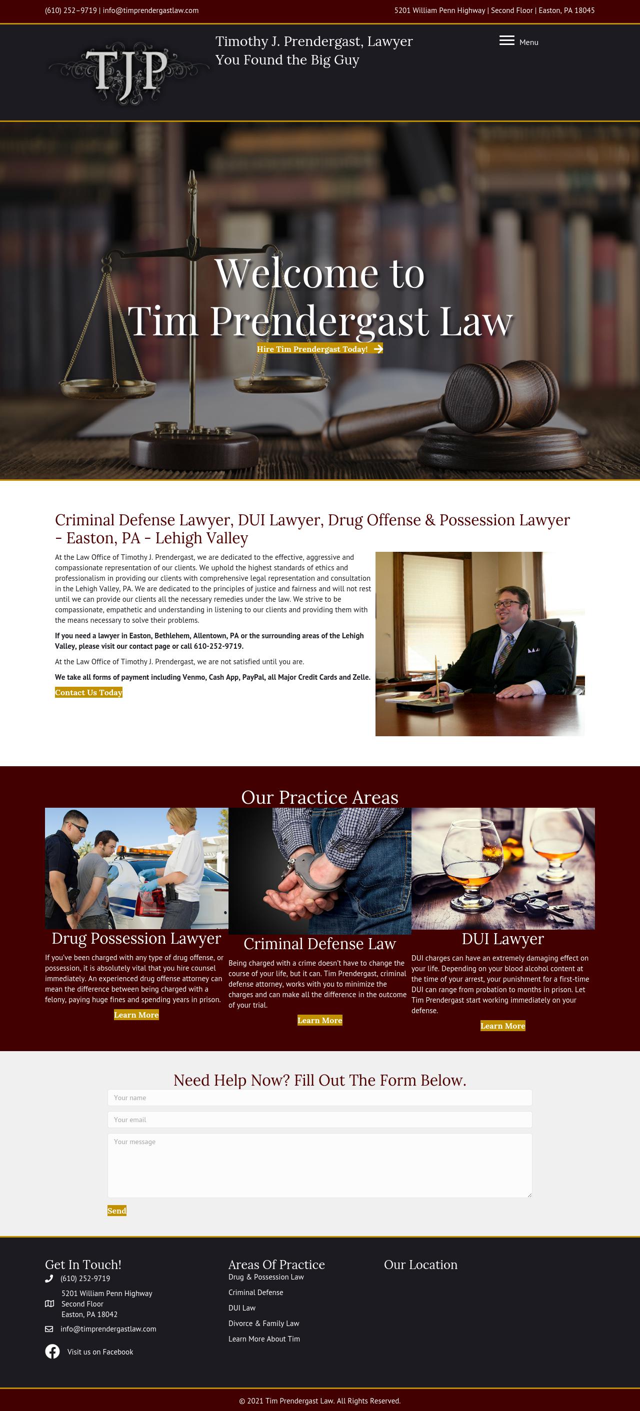 Law Office of Timothy J. Prendergast - Easton PA Lawyers