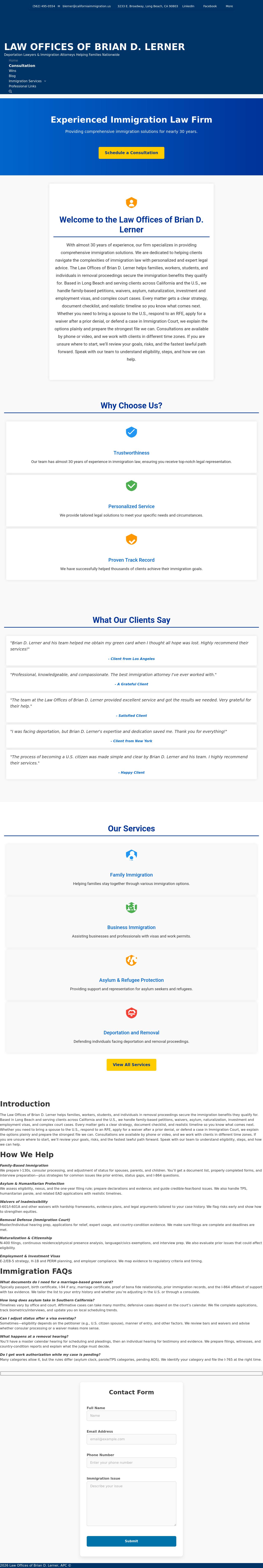 Law Offices of Brian D. Lerner - Upland CA Lawyers