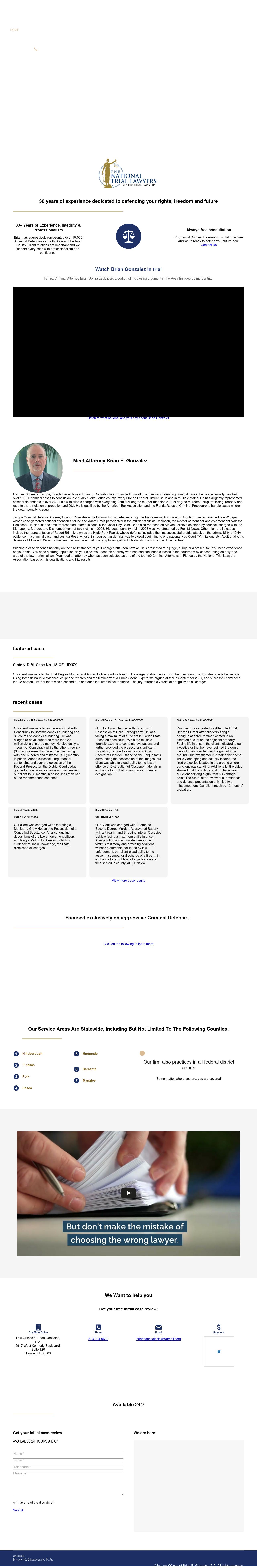 Law Offices of Brian E. Gonzalez, P.A. - Tampa FL Lawyers