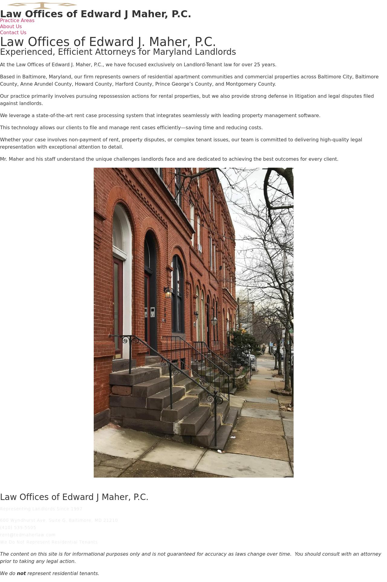 Law Offices of Edward J. Maher, P.C. - Baltimore MD Lawyers