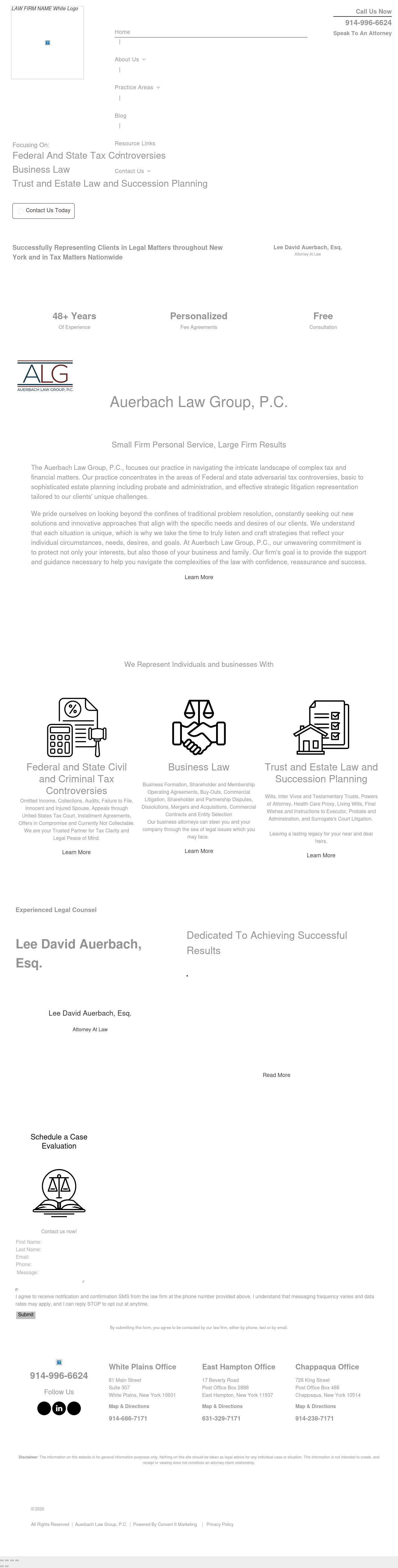 Law Offices of Lee David Auerbach, P.C. - Chappaqua NY Lawyers