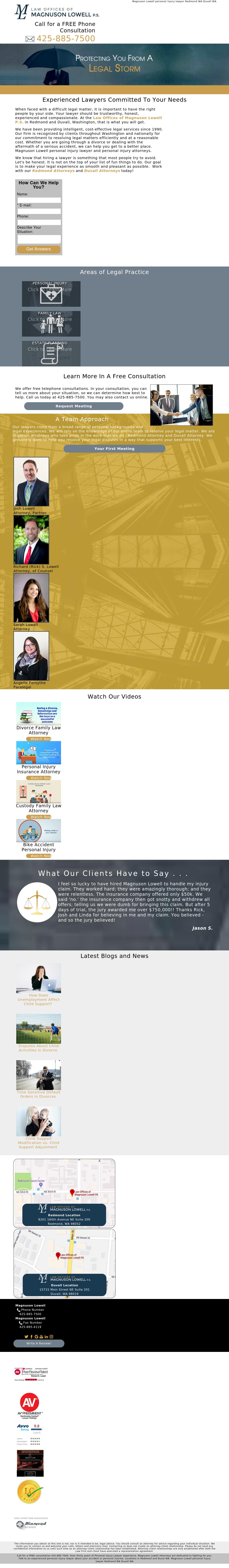 Law Offices of Magnuson Lowell P.S. - Seattle WA Lawyers
