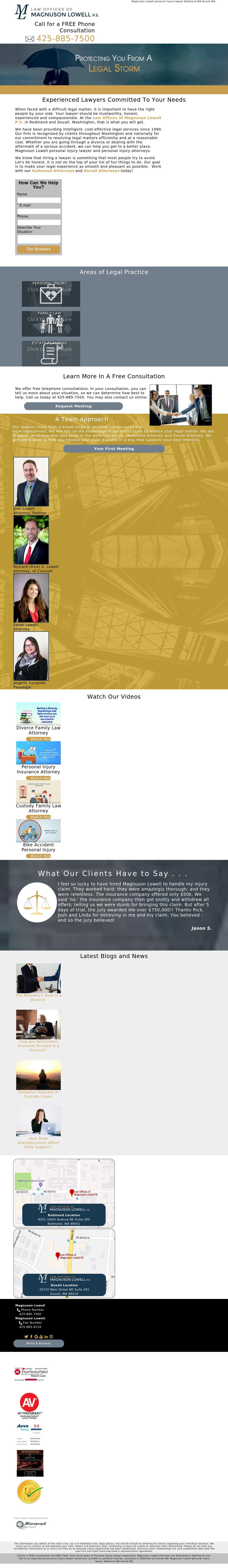 Law Offices of Magnuson Lowell P.S. - Spokane WA Lawyers