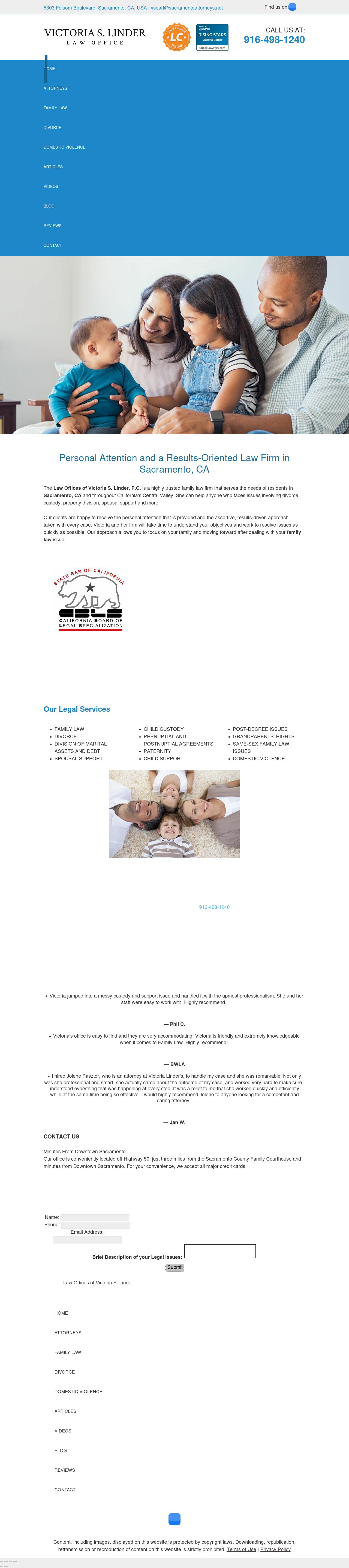 Law Offices of Victoria S. Linder, PC - Sacramento CA Lawyers