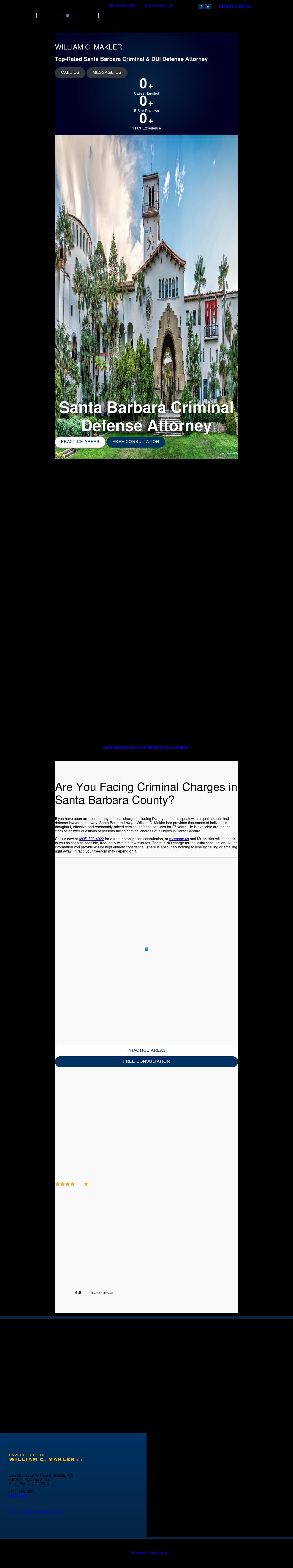 Law Offices of William C. Makler, A Professional Corporation - Santa Barbara CA Lawyers