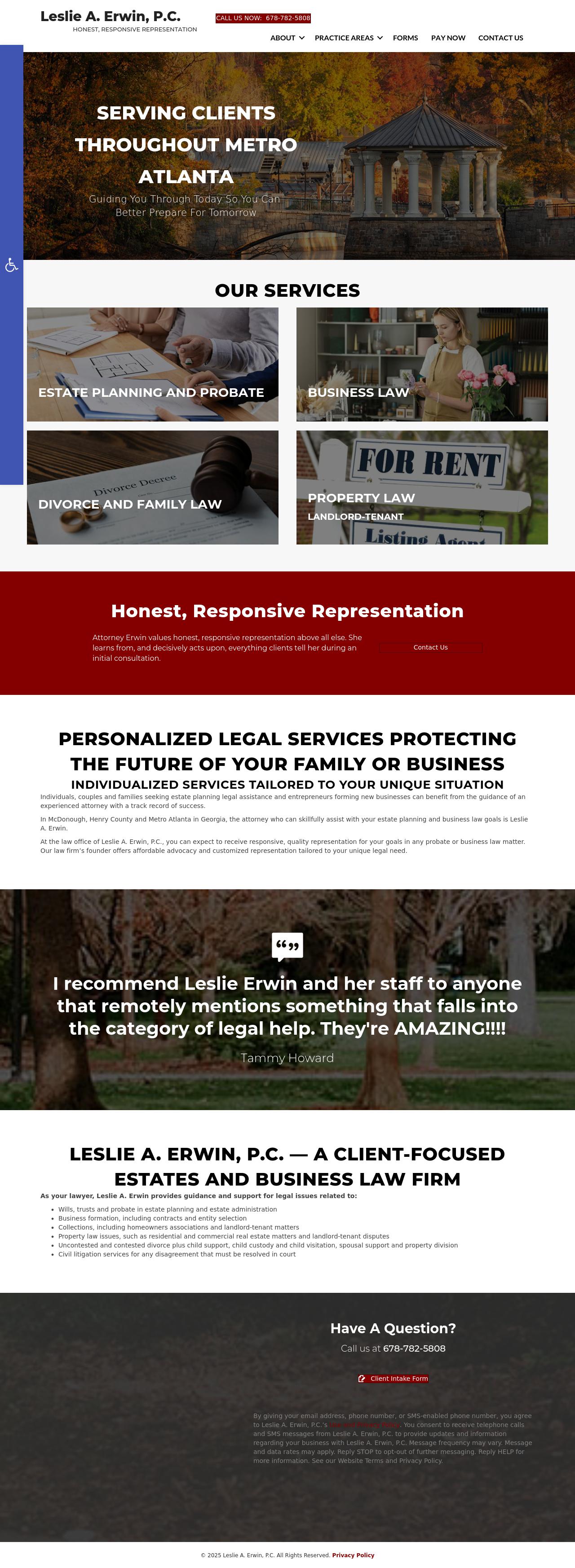 Leslie A. Erwin, P.C. - McDonough GA Lawyers