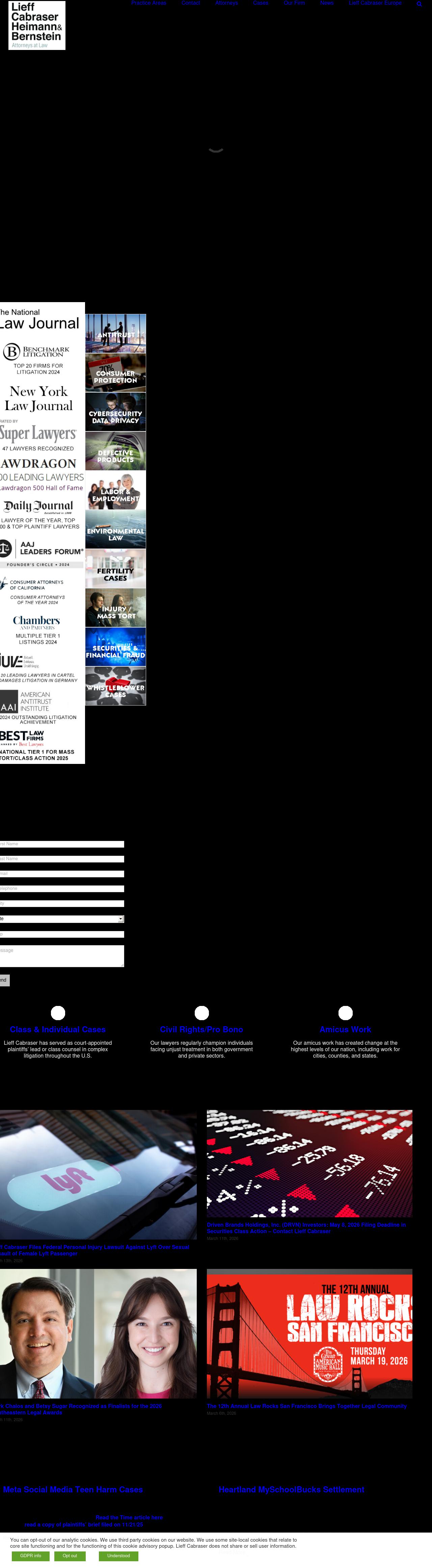 Lieff Cabraser Heimann & Bernstein, LLP - Nashville TN Lawyers