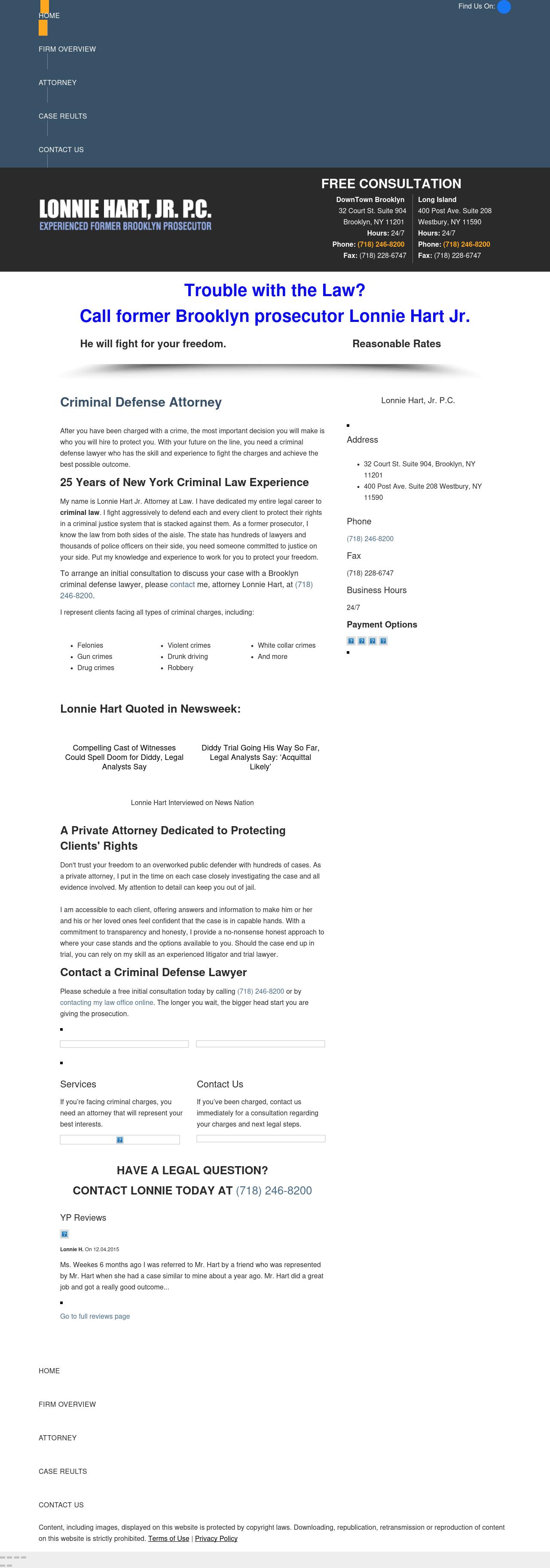 Lonnie Hart, Jr. P.C. - Brooklyn NY Lawyers