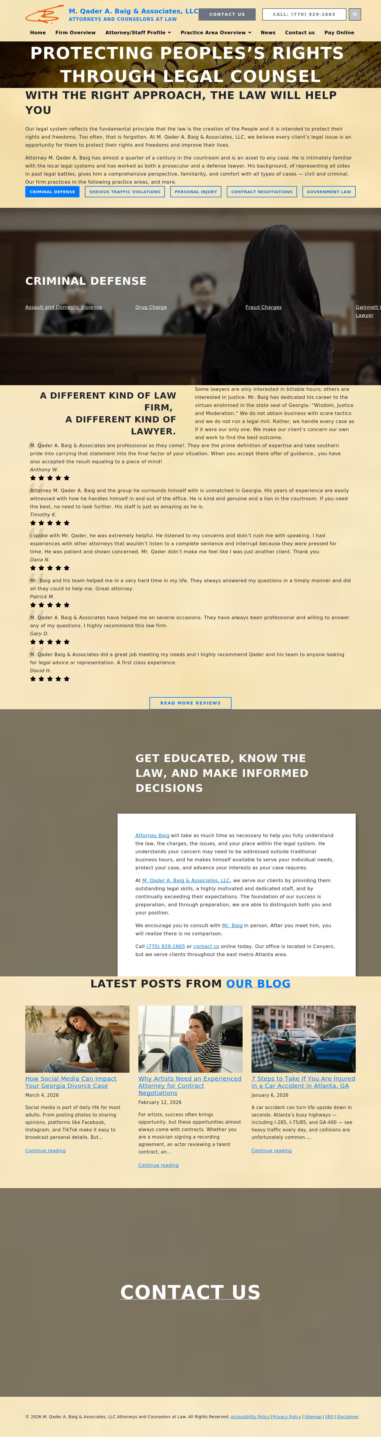 M. Qader A. Baig & Associates, LLC - Conyers GA Lawyers