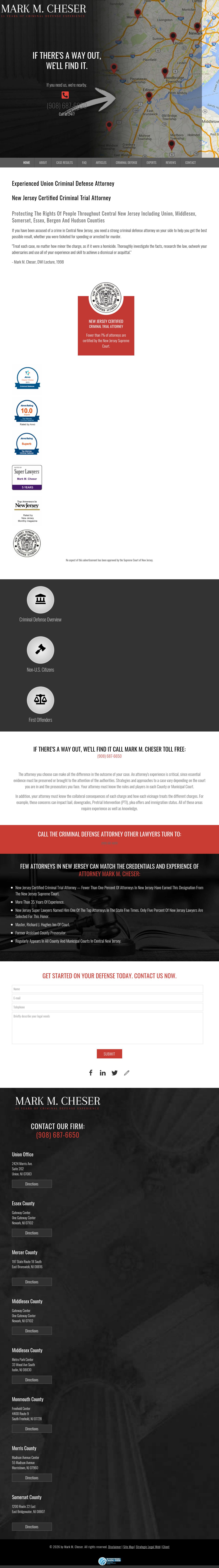 Mark M. Cheser, Esquire, Counselor at Law - Union NJ Lawyers