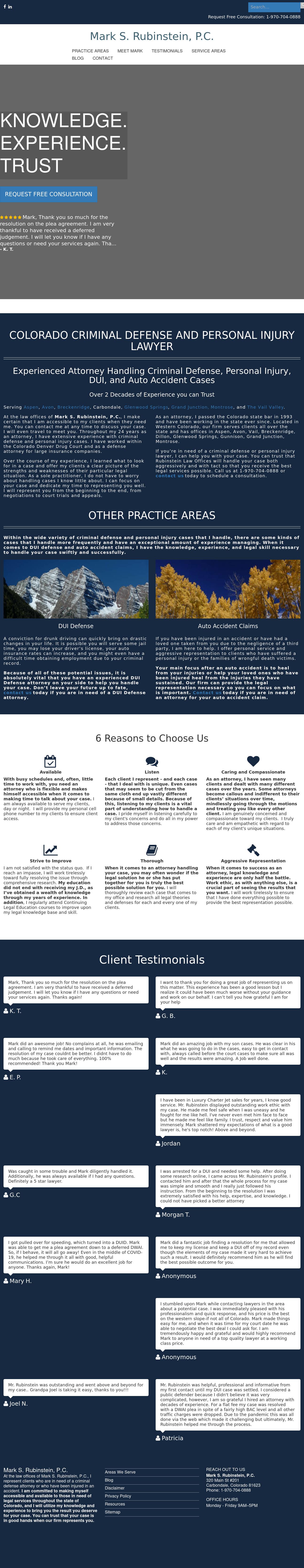 Mark S. Rubinstein, P.C. - Aspen CO Lawyers