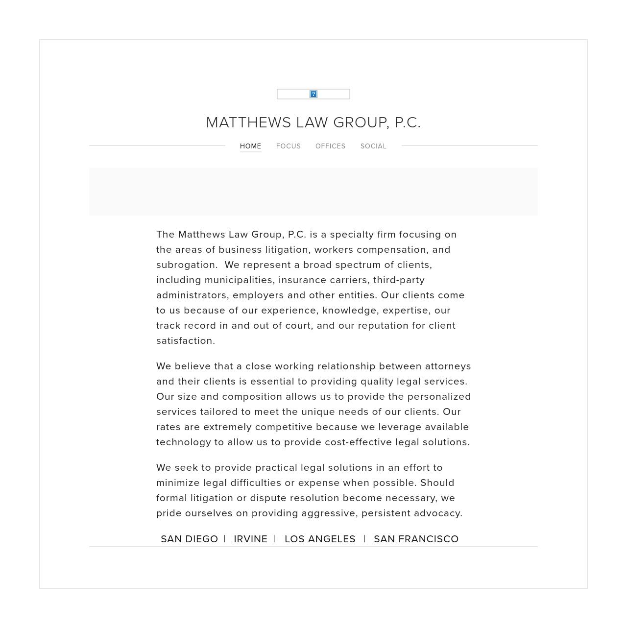 Matthews Law Group, P.C. - San Francisco CA Lawyers