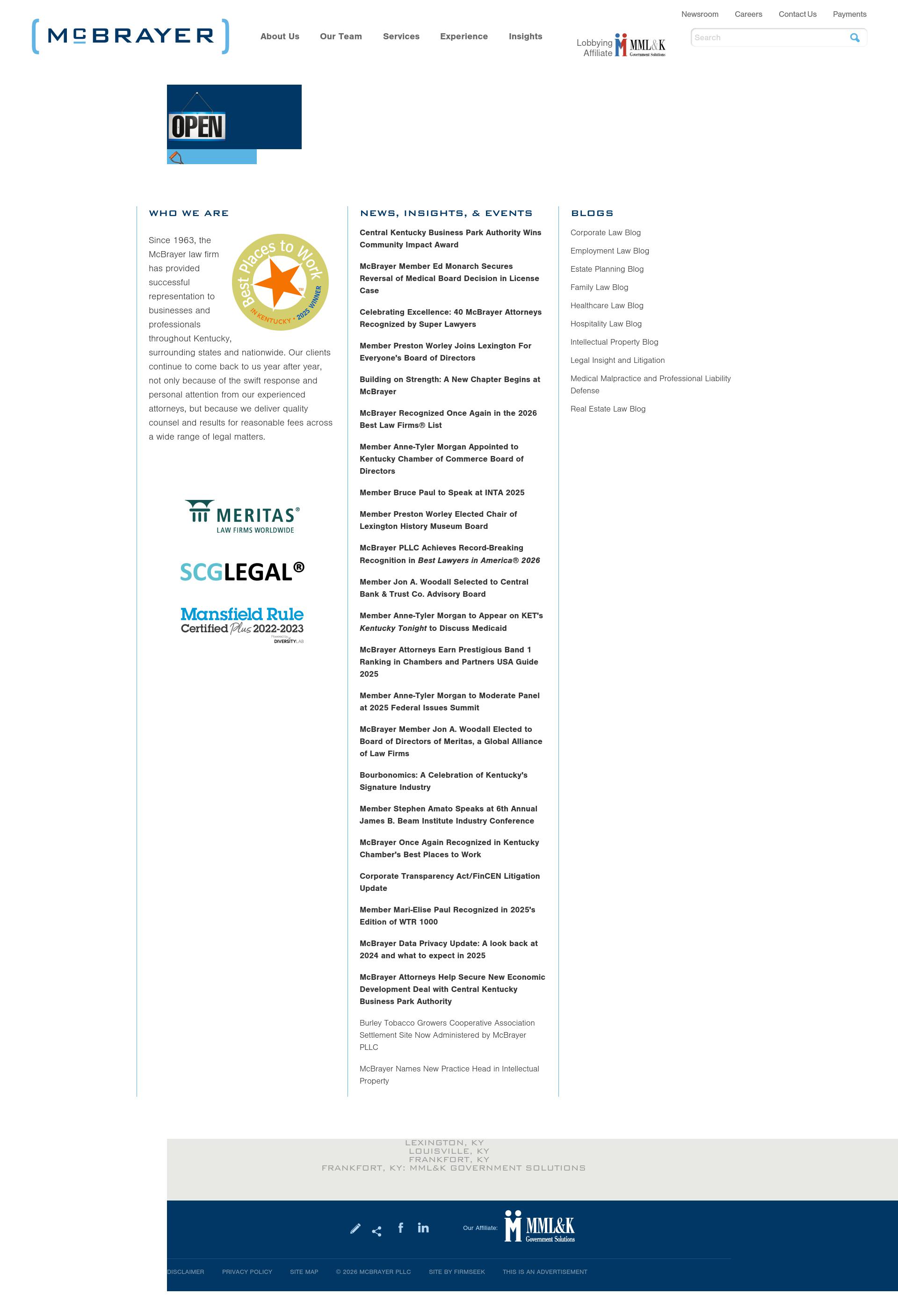 McBrayer, McGinnis, Leslie & Kirkland, PLLC - Louisville KY Lawyers