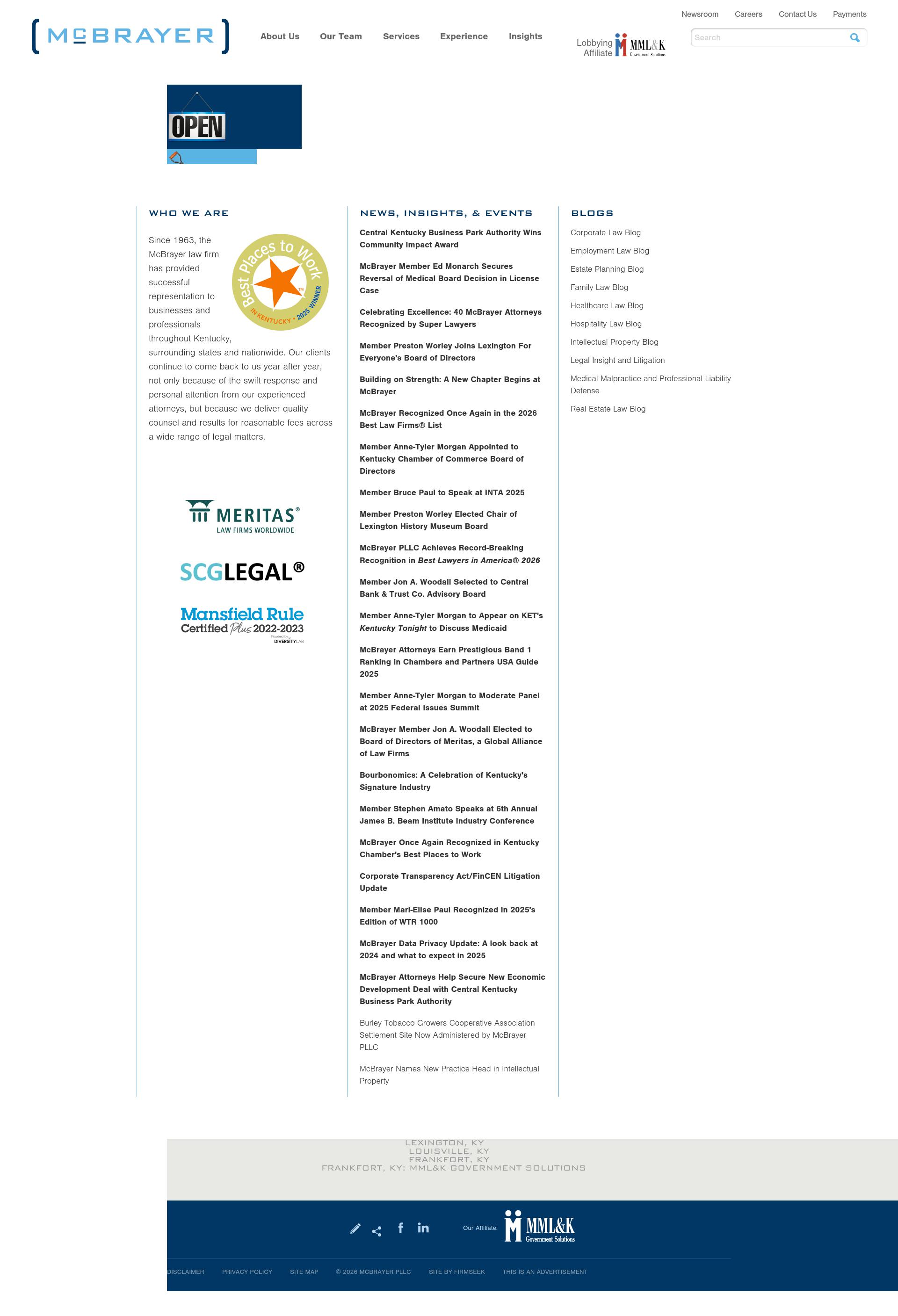 McBrayer, McGinnis, Leslie & Kirkland, PLLC - Washington DC Lawyers