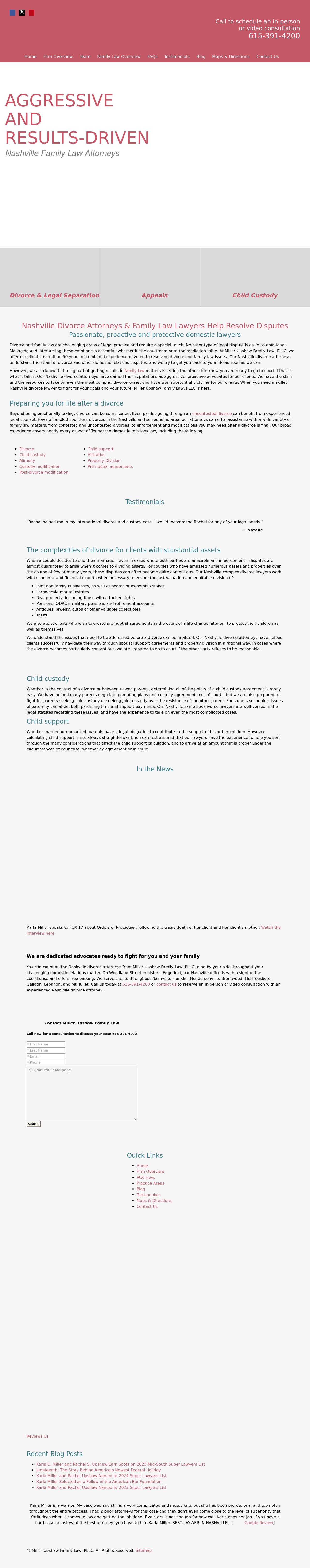 Miller Upshaw Family Law, PLLC - Nashville TN Lawyers