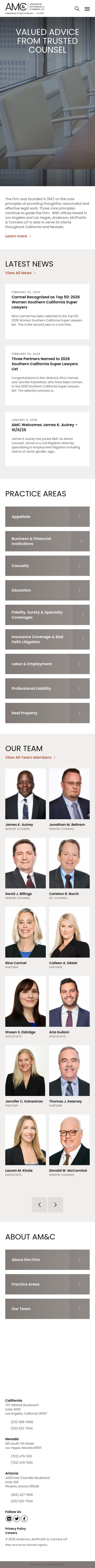 Anderson, McPharlin & Conners LLP - Los Angeles CA Lawyers