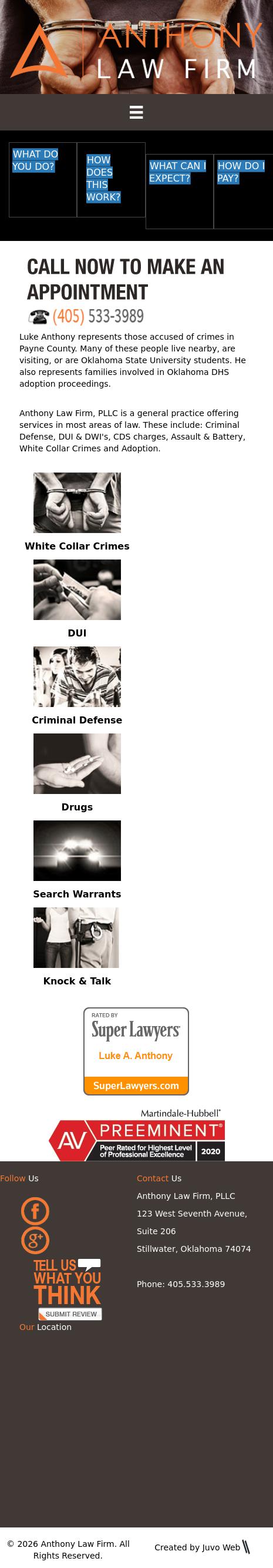 Anthony Law Firm, PLLC - Stillwater OK Lawyers