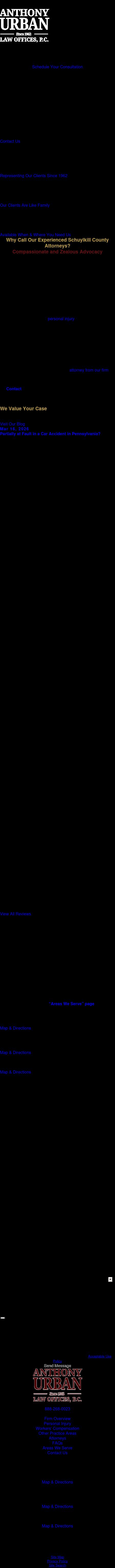 Anthony Urban Law Offices, P.C. - Mahanoy PA Lawyers