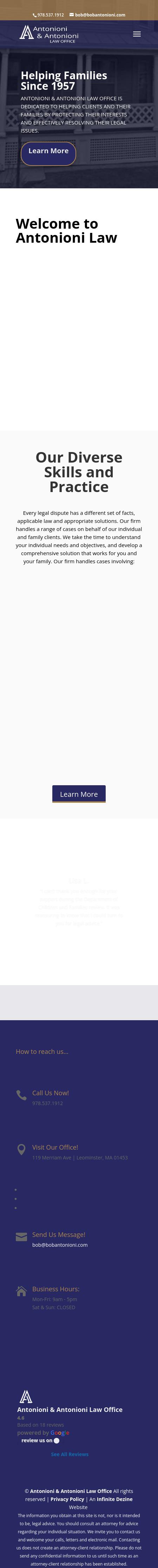 Antonioni & Antonioni Law Office - Leominster MA Lawyers